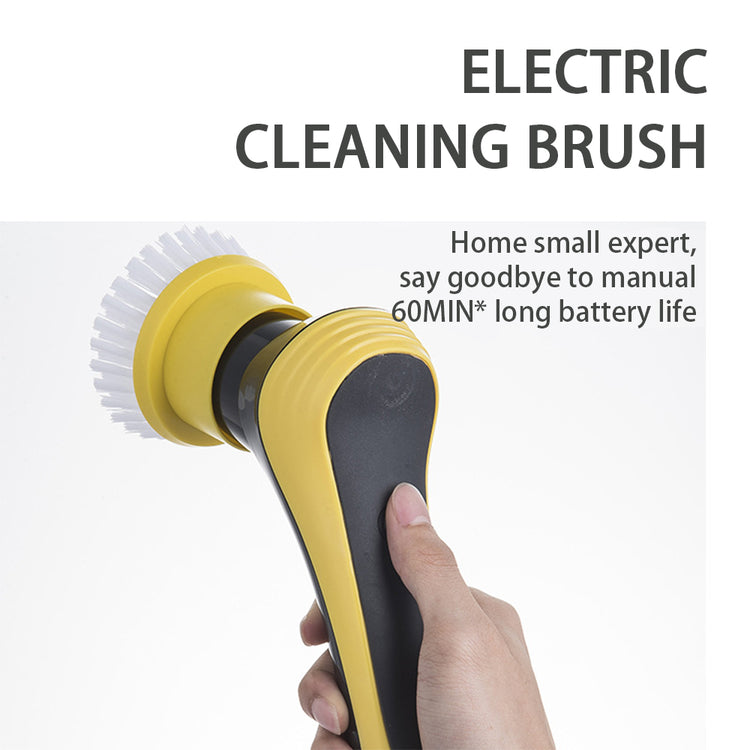 Wireless electric spin scrubber cleaning brush from Bucciato, adjustable 6-in-1 and 10-in-1 multifunctional electric cleaning tool.