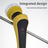 Electric spin scrubber cleaning brush by Bucciato, wireless adjustable multifunctional scrubber for bathroom, kitchen, and windows.