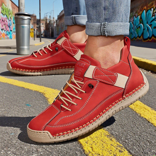 Leather outdoor casual boots by Bucciato, large sizes available, featuring durable leather and stylish design for everyday wear.
