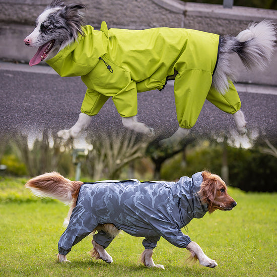 Regenmantel, wasserdichter, reflektierender Outdoor-Mantel für große Hunde und Haustiere