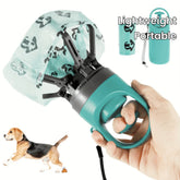 Dog pooper scooper with garbage bag holder, pet waste pickup tool from Bucciato for easy and hygienic dog poop cleanup.