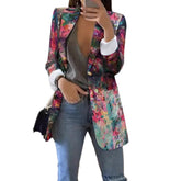Colorful European and American style casual suit with high fashion sense, perfect for spring and autumn wear.
