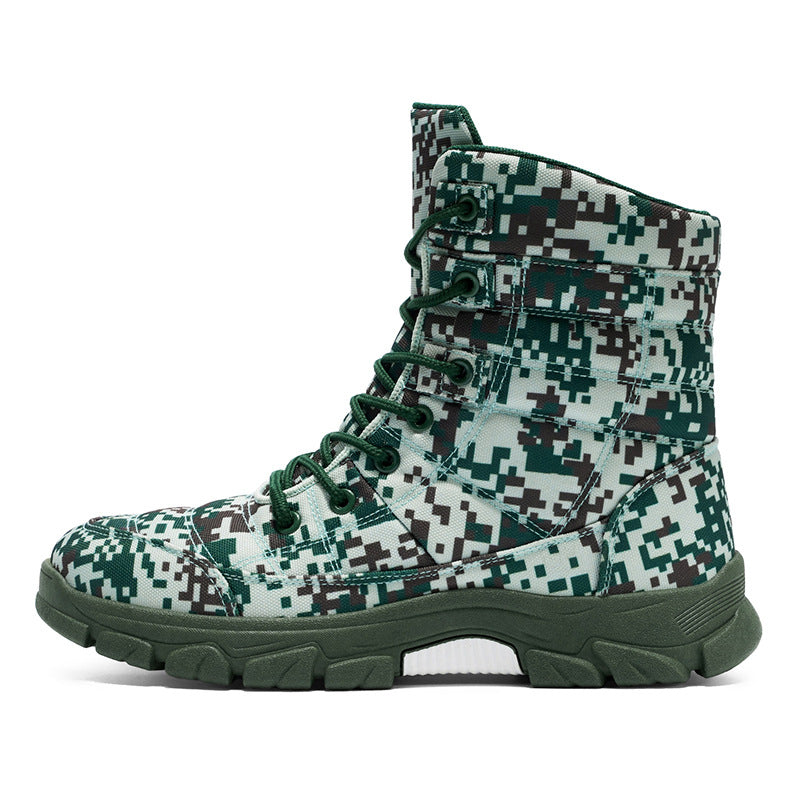 Fleece Lined Warm Plus Size Camouflage Hiking Boots With Thick Soles perfect For Outdoor And Snowy Conditions