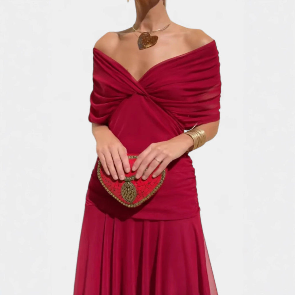 Europäisches und amerikanisches Frühlings-/Sommerkleid aus bedrucktem Mesh-Gewebe
