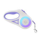 Retractable dog leash and collar set from Bucciato for small and medium dogs, featuring a spotlight and automatic traction rope.