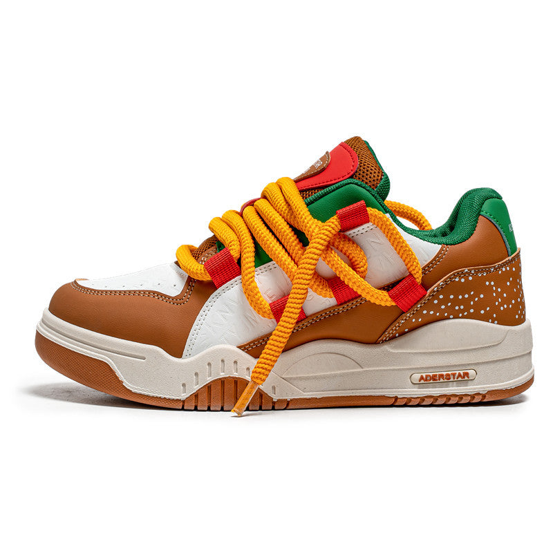 Hamburg Fries Summer Sports Casual Retro High-rise Shoes