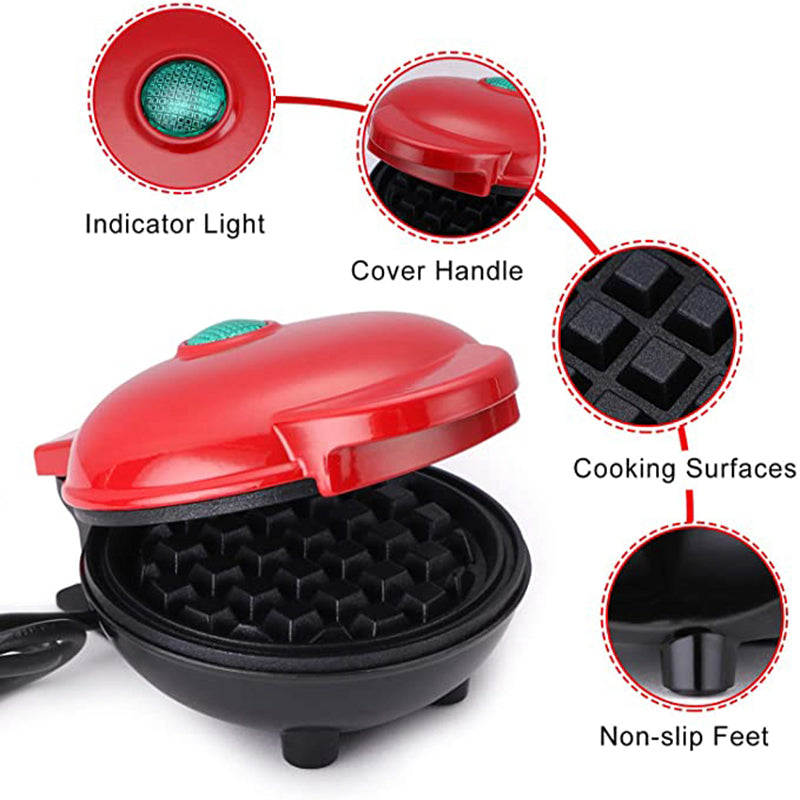 Elektrisches Waffeleisen mit EU-Stecker, Mini-Eierwaffeltopf, Frühstückswaffelform, Waffelform für Eierkuchen