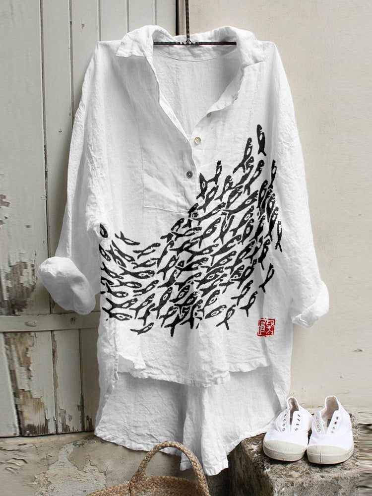 Women's Retro Bohemian Loose-Fit Shirt