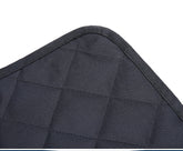 Dog car seat cover by Bucciato with mesh view, zipper, and pocket, protects rear car seat for travel with pets.