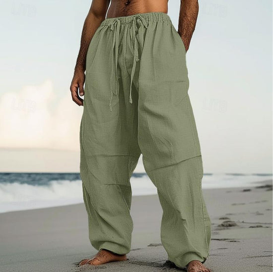 Strandhose mit geradem Bein, einfarbig, bequem, für jeden Tag