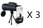 Bucciato monocular telescope with zoom, compass, phone clip, and tripod for outdoor and nature observation.