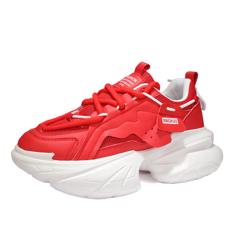 Mens Breathable Casual Height-enhancing Thick-soled Fashion Shoes