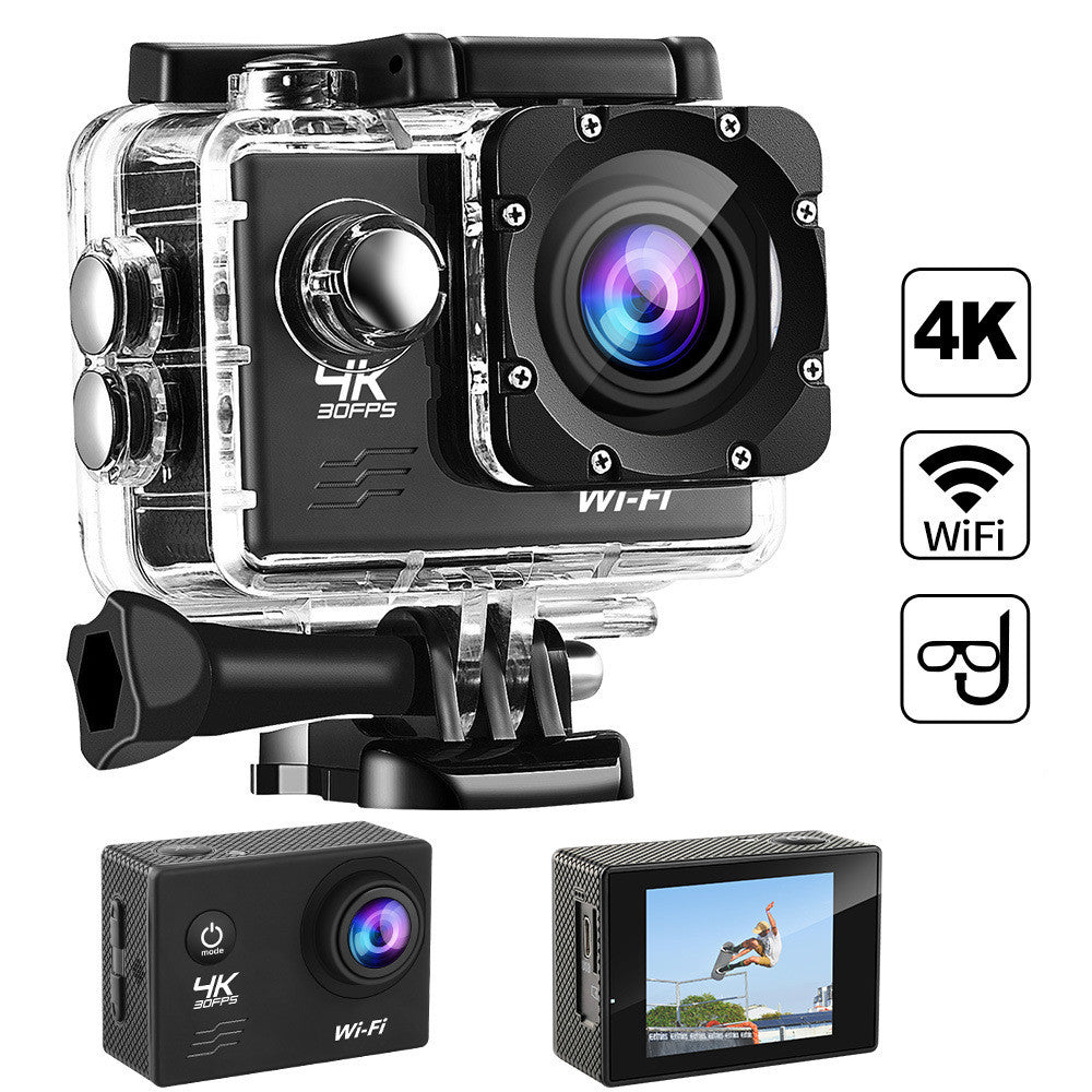 Action-Kamera 4K bis 30 FPS, wasserdichte Outdoor-Sportkamera, DV-Tauchkamera, Helmkamera