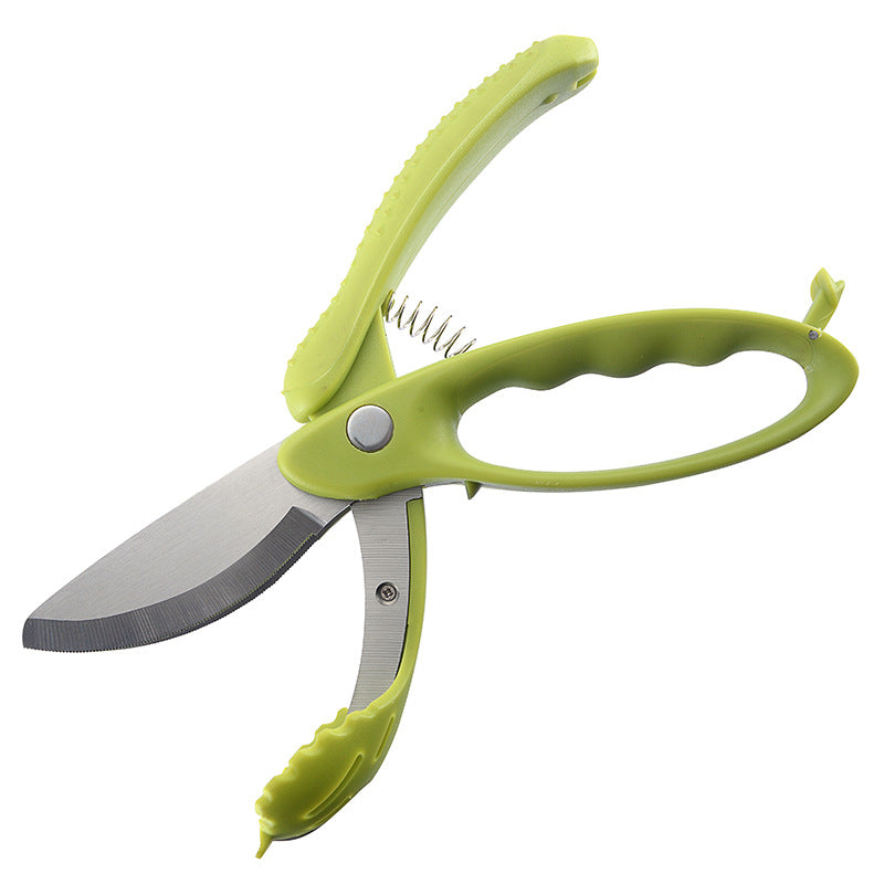 Bucciato multi-purpose kitchen vegetable salad scissors with double edge serrated blades for precise cutting in the kitchen.
