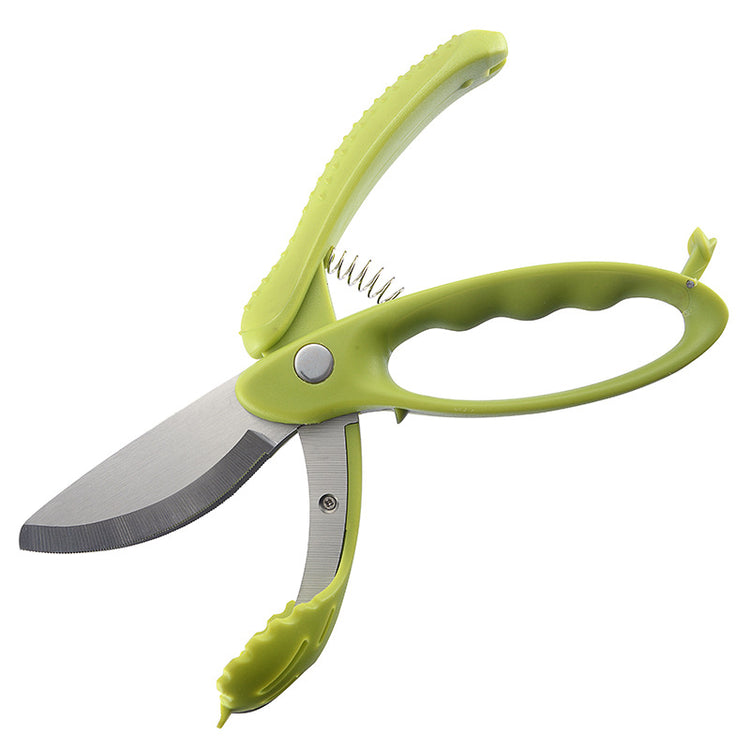 Bucciato multi-purpose kitchen vegetable salad scissors with double edge serrated blades for precise cutting in the kitchen.