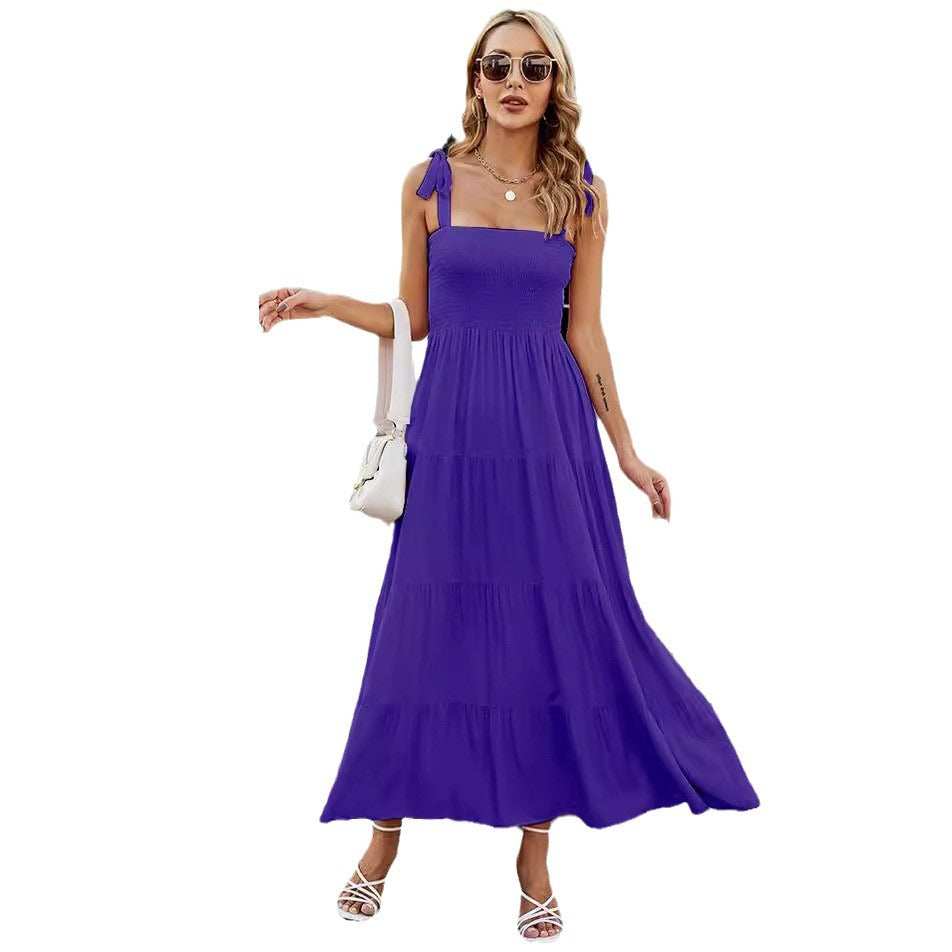 Langes Unterkleid mit Print für Damen