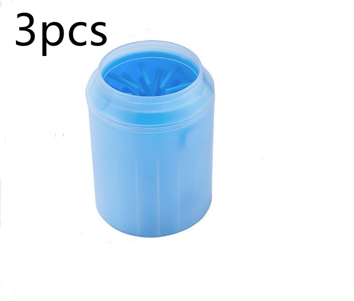 Pfotenreinigungsset mit Becher und weicher Bürste