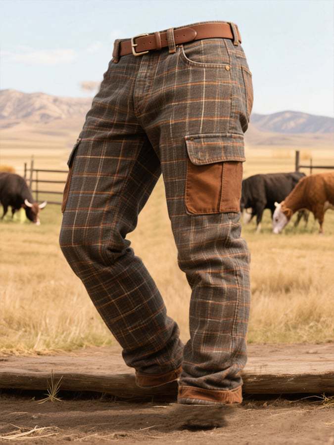 Punk Men's Vintage Work Pants