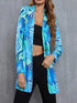 Colorful European and American style casual suit in spring and autumn, featuring vibrant patterns and modern fashion details.
