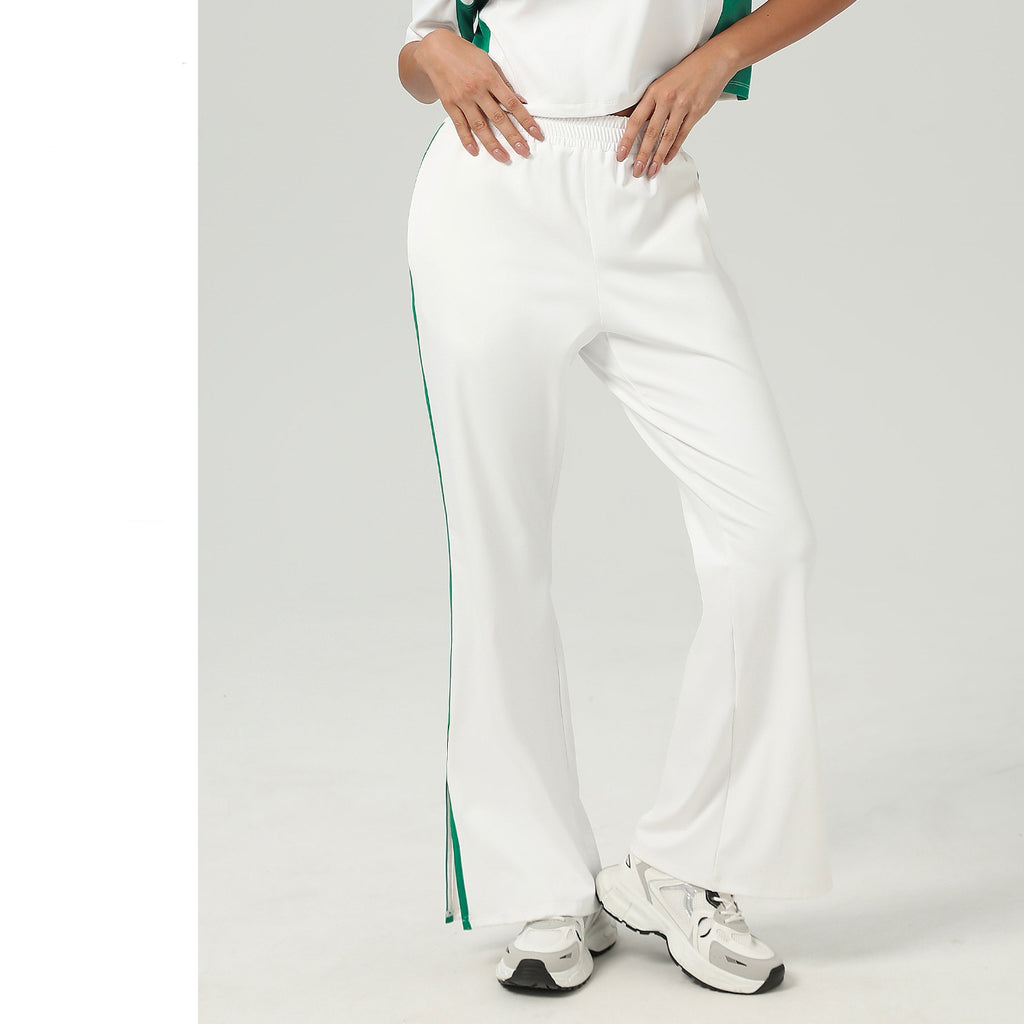 Loose-fit Athletic Wide-leg Pants With Pockets And A Straight Leg