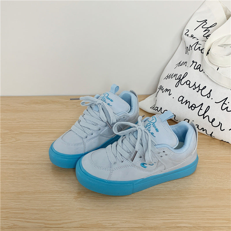 Vielseitige, dicke Canvas-Schuhe mit Zunge für Damen