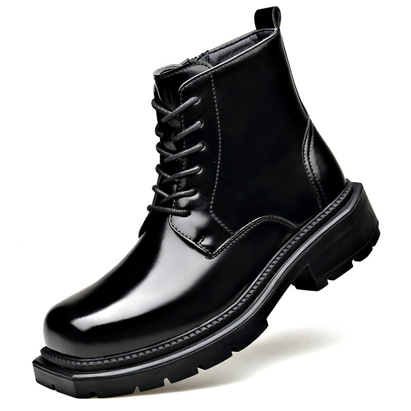Insulated Boots With A Side Zipper Feature A Thick Sole