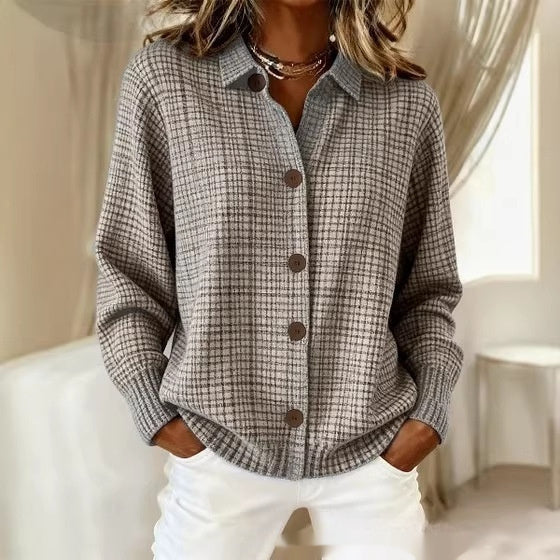 Locker sitzender Damen-Strickcardigan für Outfits im europäischen und amerikanischen Stil