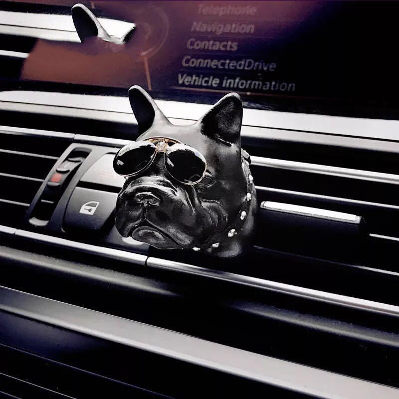 Fadou car air outlet perfume clip by Bucciato, stylish air freshener attached to a car vent for fresh scent.