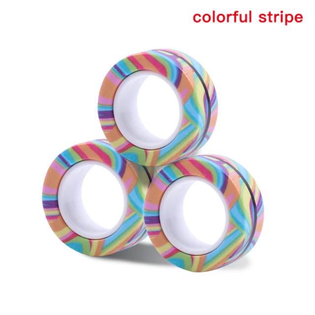 Anti-Stress Magnetic Rings Fidget Unzip Toy Magic RingTools