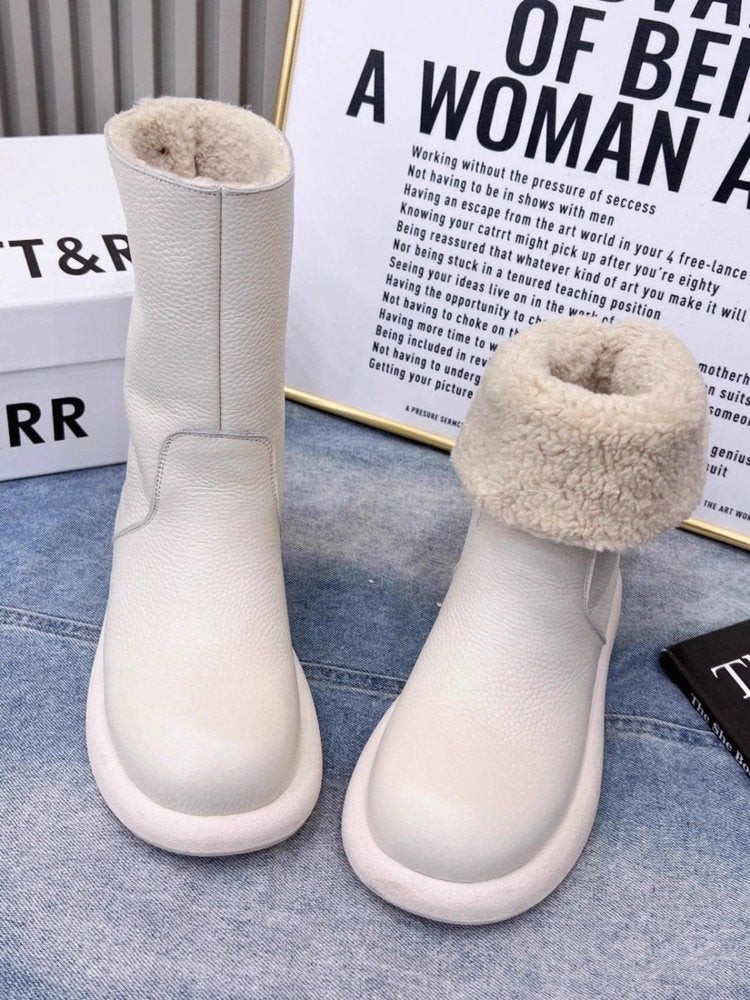 Stilvolle Damen-Schneestiefel mit rutschfester, dicker Sohle