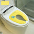 Children’s foldable toilet pad from Bucciato for portable travel, shown folded and unfolded for easy use and convenience.