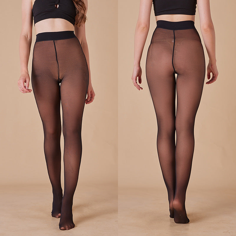 Womens Sheer Plus-size Pantyhose With A Full-length Gusset