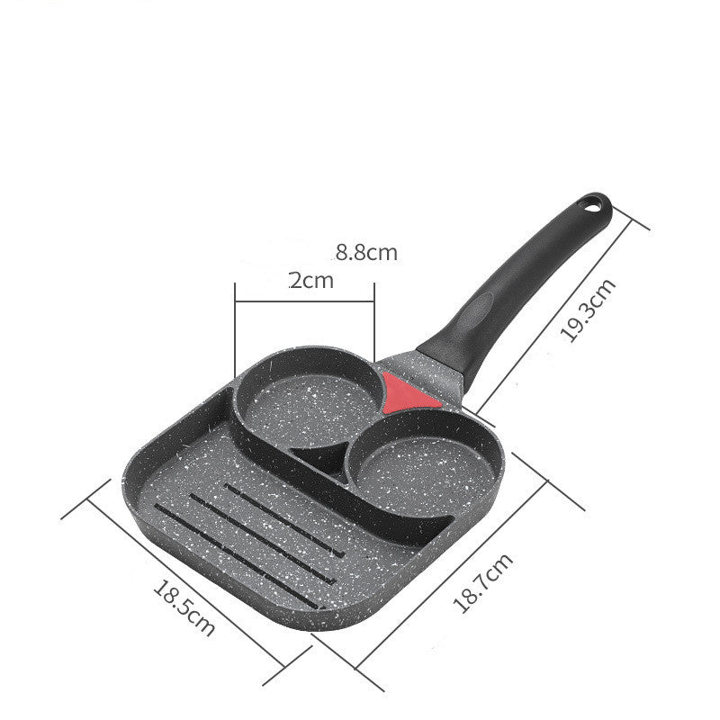 Fried Egg Burger Machine Non-stick Household Breakfast Pot Mold Four-hole Artifact