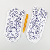 Bucciato foot reflexology socks with acupressure points for relieving tired feet and promoting foot health.
