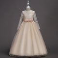 Kids Long Flower Girl Dress