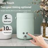 Portable Mini Turbo Automatic Washing Machine by Bucciato, compact appliance with control panel and drum for efficient laundry.