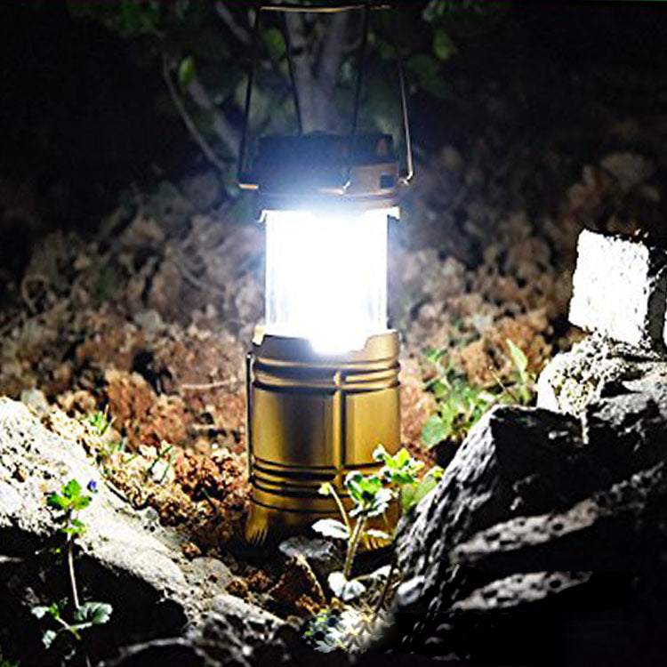 Neue multifunktionale, teleskopierbare Campinglaterne mit Solarladefunktion für den Außenbereich, ideal für Camping und Zelte