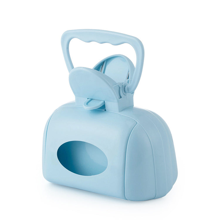 Portable pet cleaning scoop from Bucciato for easy waste pickup, ideal for cleaning up pet waste outdoors and on walks.