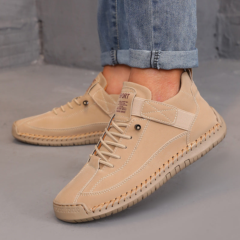 Leather outdoor casual boots by Bucciato, featuring durable material and large sizes, suitable for everyday wear.