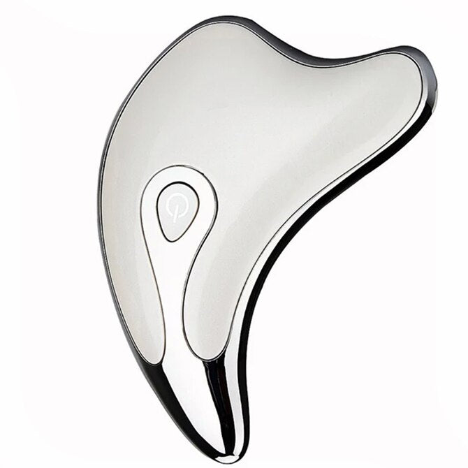 Bucciato Gua Sha facial scraper and massager for face lifting, slimming, and skin rejuvenation with LED light and microcurrent features.