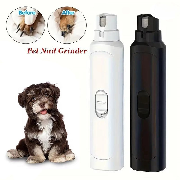 Electric pet nail grinder for dogs and cats with battery, large and small pet nail clippers, grooming tool for pet nail care.