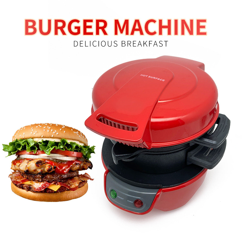 Frühstücksmaschine für den Haushalt, Hamburger-Sandwich-Maker mit Eierkocherring, Brot-Sandwich-Maschine, Waffeleisen