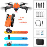 Bucciato E99pro aerial drone with 4K dual camera, foldable design, three-sided camera for high-definition aerial photography.