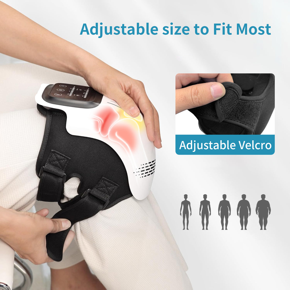 Bucciato intelligent electric knee massager with heating, vibration, infrared laser for pain relief and comfort.