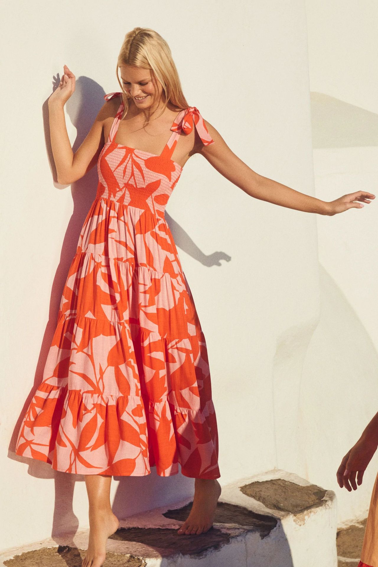 Womens Printed Long Slip Dress