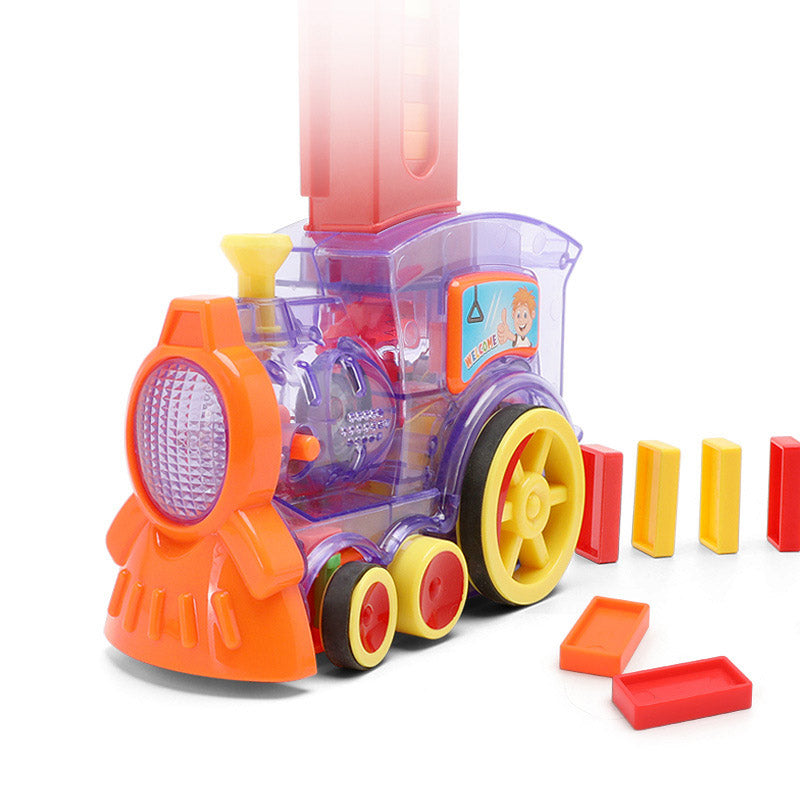 Domino-Zugspielzeug, Babyspielzeug, Auto-Puzzle, automatische Freigabe, Lizenzierung, elektrische Bausteine, Zugspielzeug