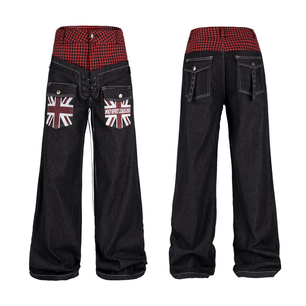 Women's Jeans With A Reverse Cross Design