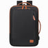 Business shoulder bag in black leather with adjustable strap and multiple compartments, designed for professional use.