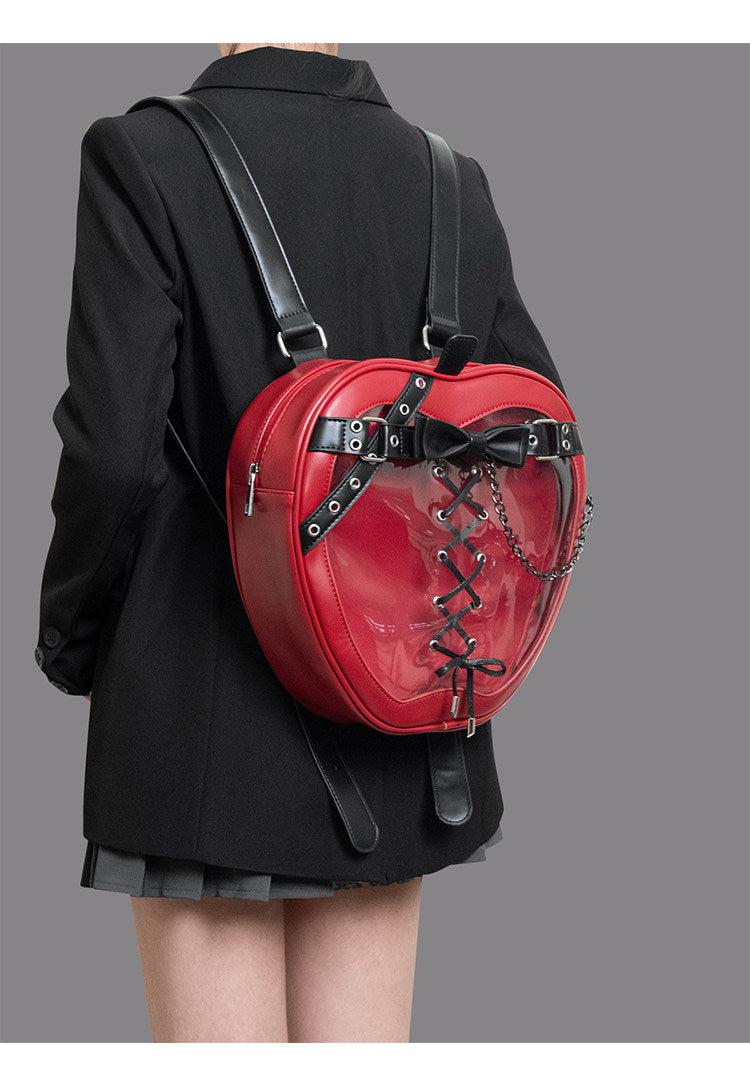 Dark-style Leather Belt Chain Gothic Strap Bow Backpack
