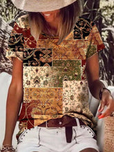 Retro printed design minimalist top in neutral tones, featuring a simple silhouette and stylish print, ideal for casual wear.